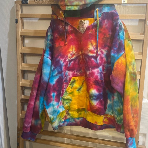 Exist Tie dye hoodie -size medium women's - the neck was cut to a V - Picture 1 of 4
